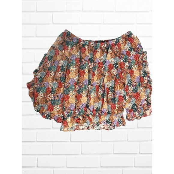 Willow + Root Women's X-large Long Sleeve Blouse Off the Shoulder Boho‎ Floral - Picture 7 of 9